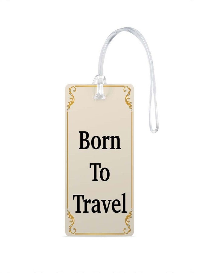 100yellow® Born to Travel Luggage Tags, Bag Tag Travel Id Labels Tag for Baggage Suitcases Bags with Silicon- Ideal for Travel - Image 2